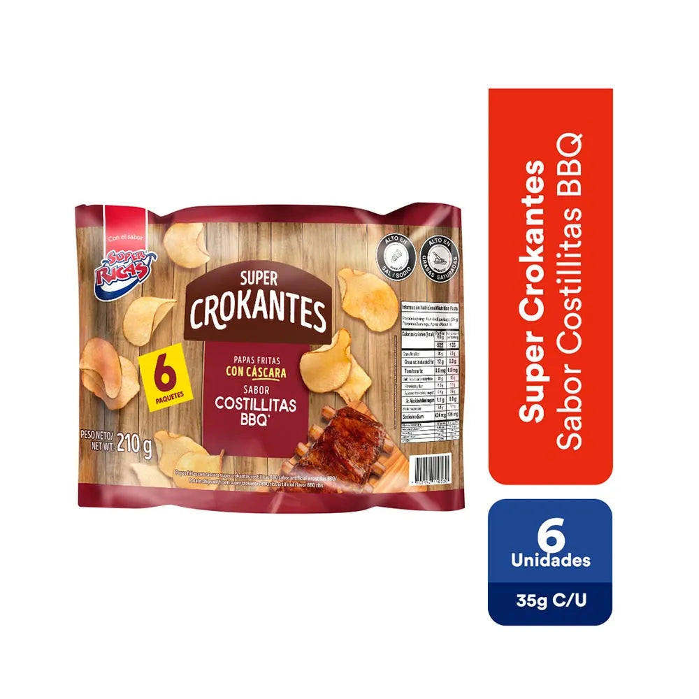 SUPER RICAS CROCANTES BBQ DISPLAY x 6 units