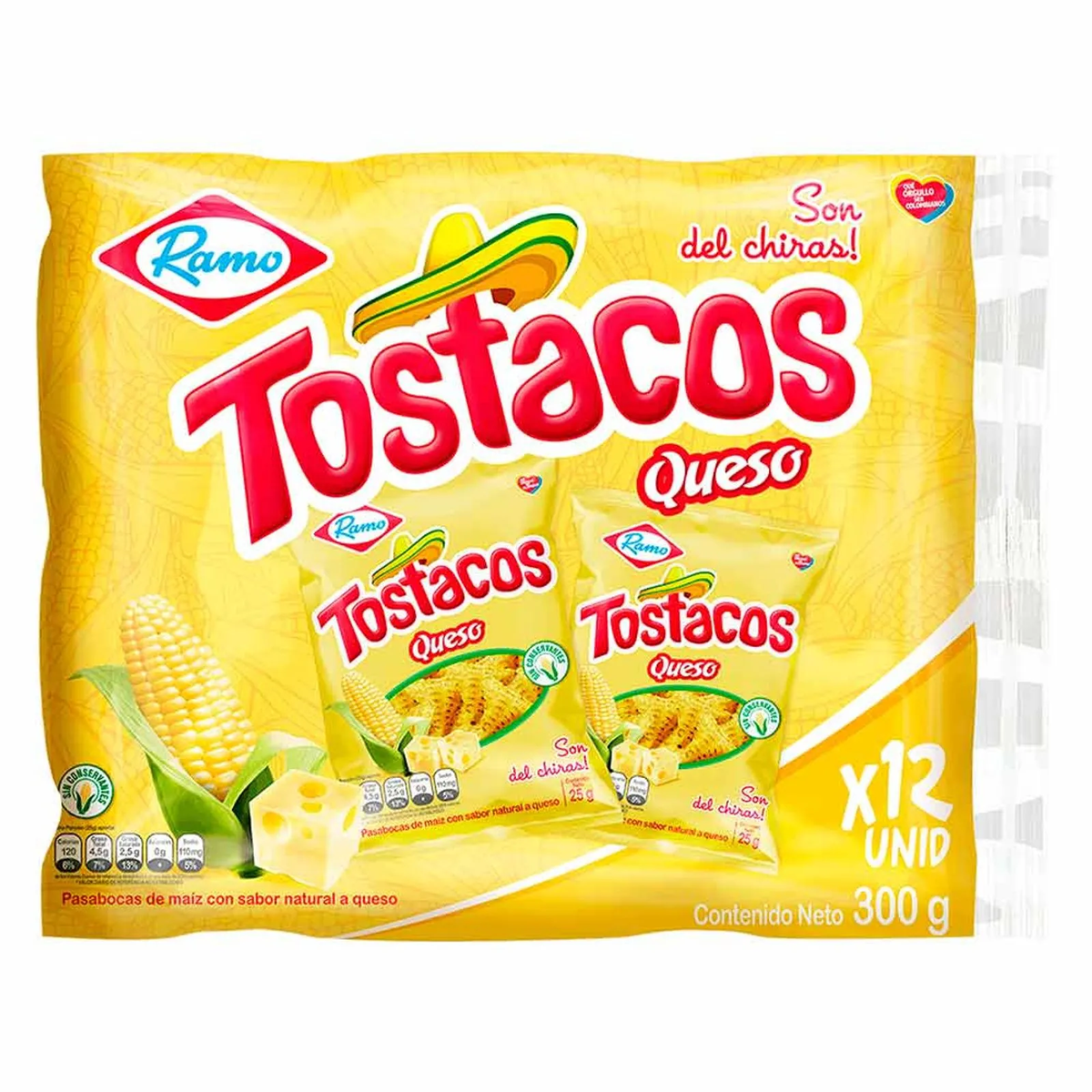 TOSTACOS QUESO DISPLAY x 12 units