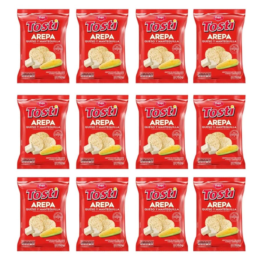 Tostiarepa Queso Mantequilla Display x 12
