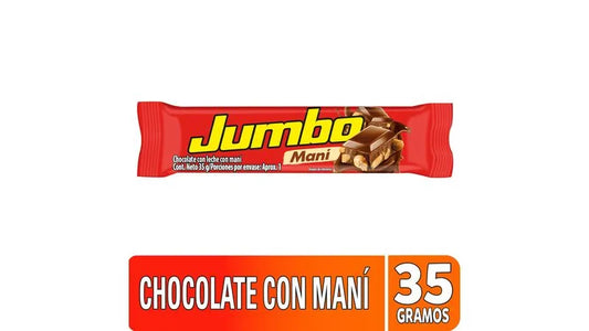 Chocolatina Jumbo Mani Unidad x 35g